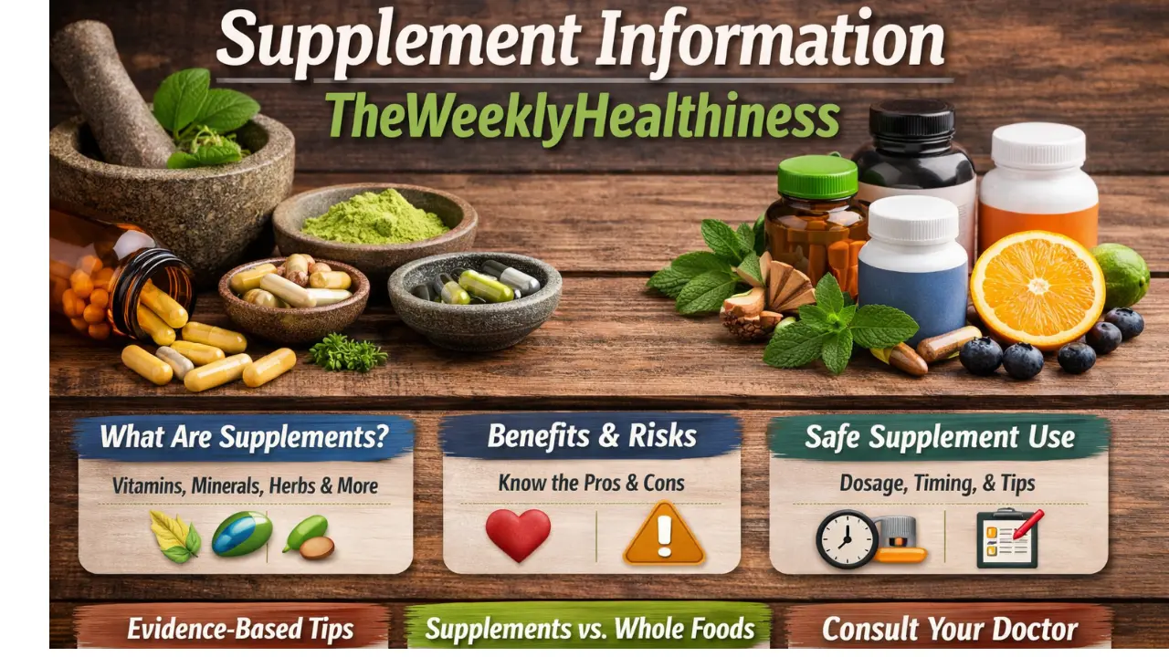 Supplement Information TheWeeklyHealthiness: A Complete Guide for Smart and Safe Supplement Use