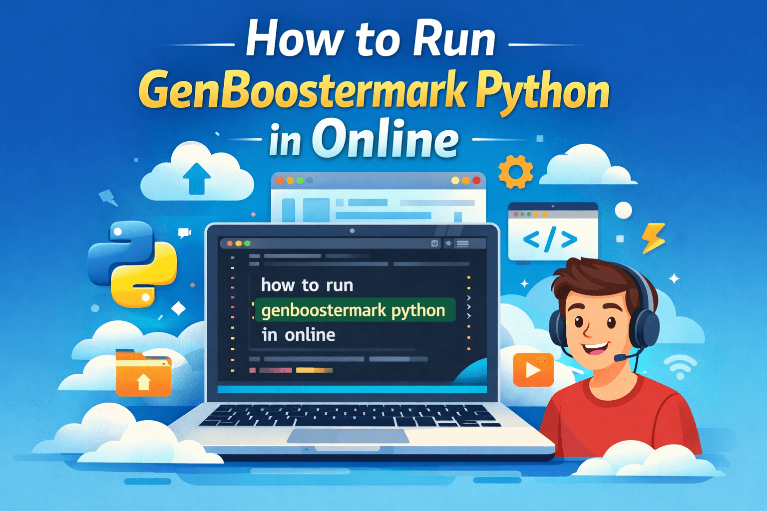 how to run genboostermark python in online